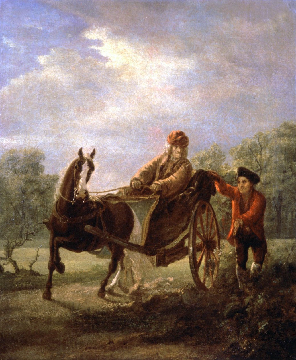 Voltaire dans une charrette, c. 1770-1775 - Valentin Aleksandrovich Serov
