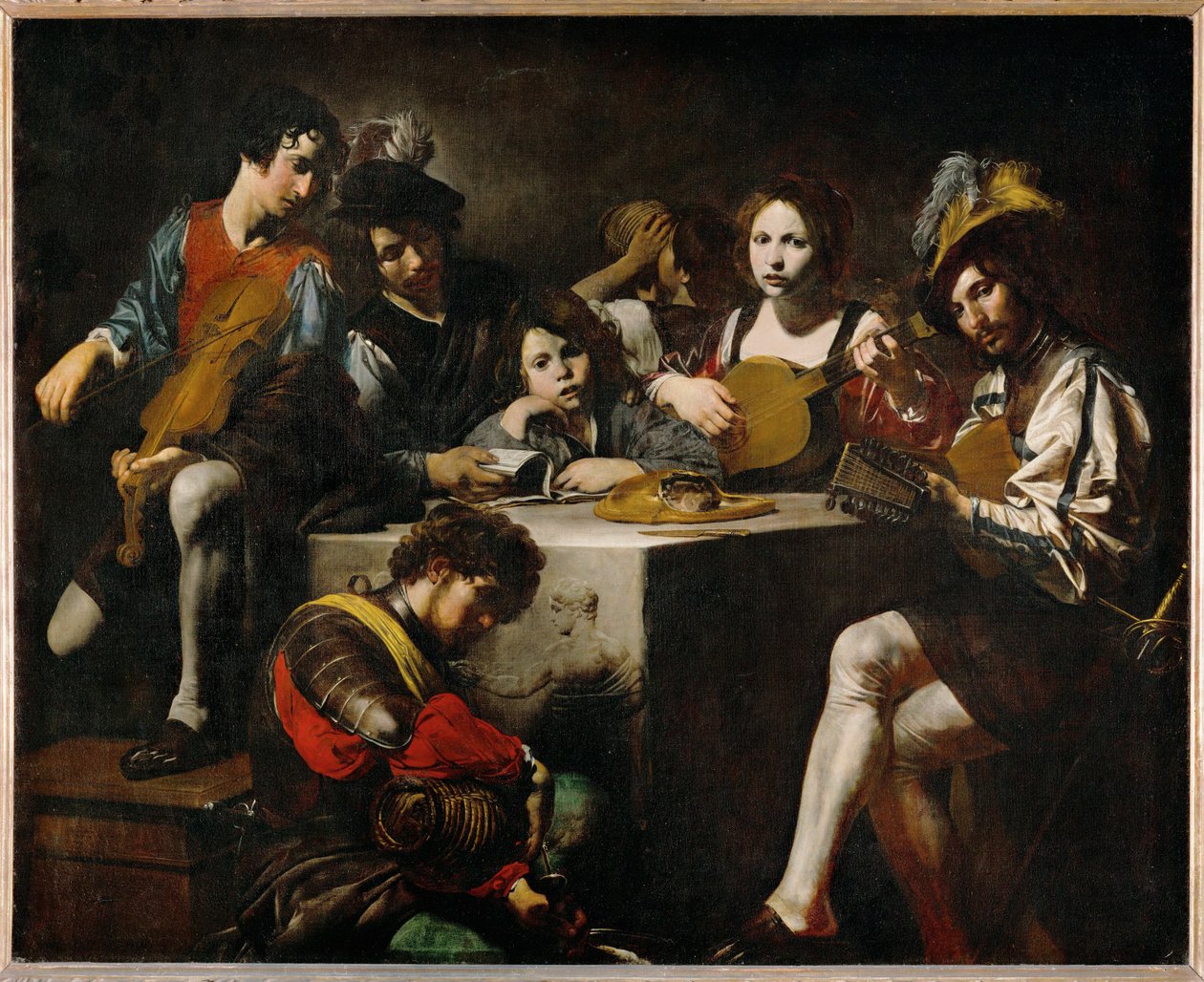 Concert au bas-relief-The concert ... - Valentin de Boulogne