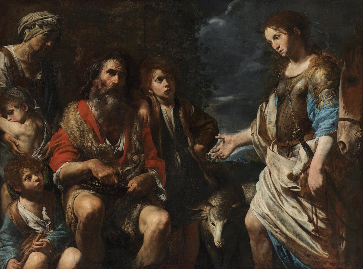 Erminia parmi les bergers - Valentin de Boulogne