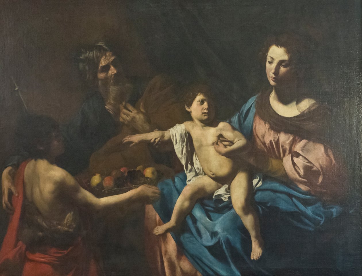 Sainte famille avec le jeune Saint Jean-Baptiste - Valentin de Boulogne