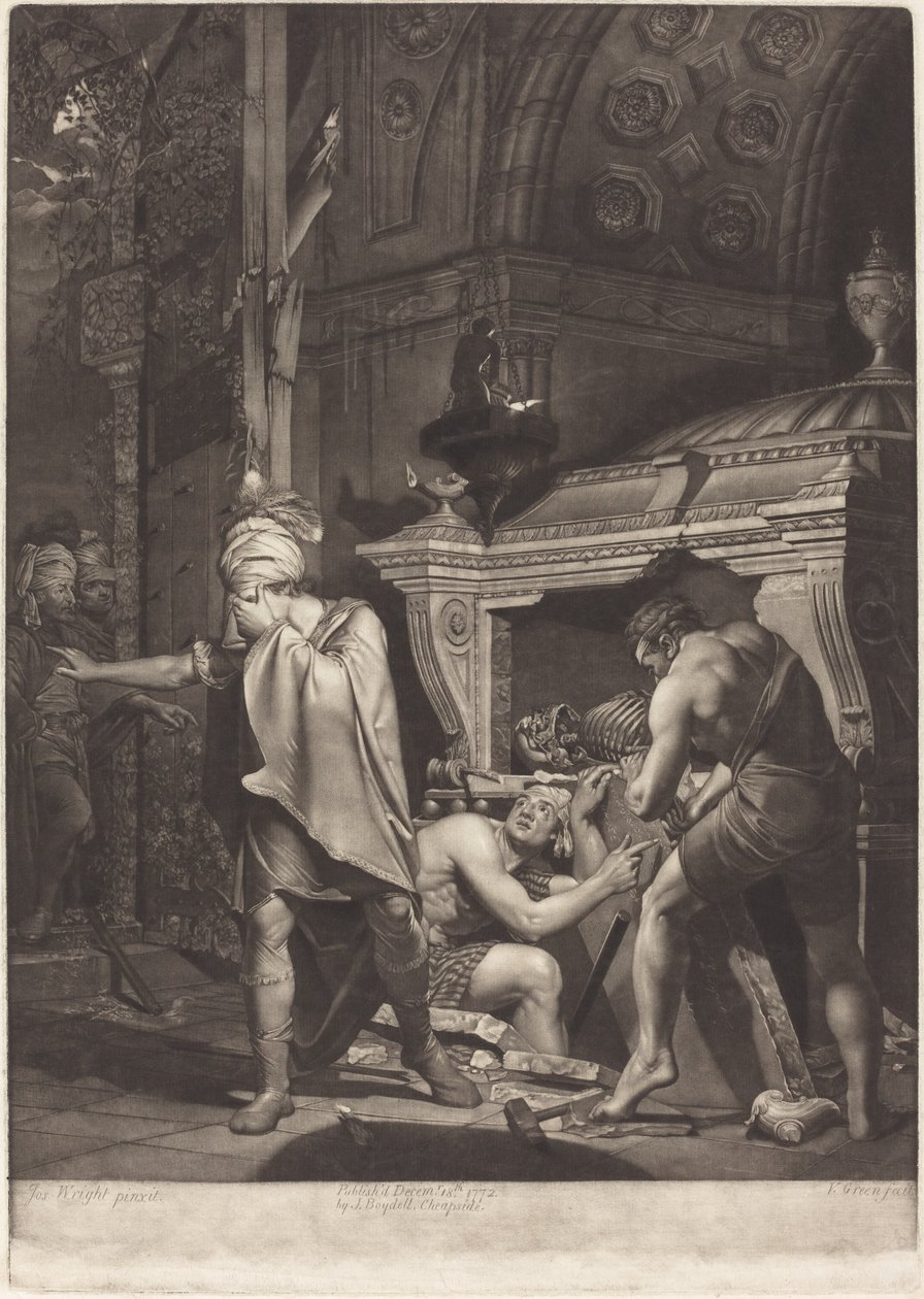 Miravan ouvrant la tombe de ses ancêtres, 1772 - Valentine Green