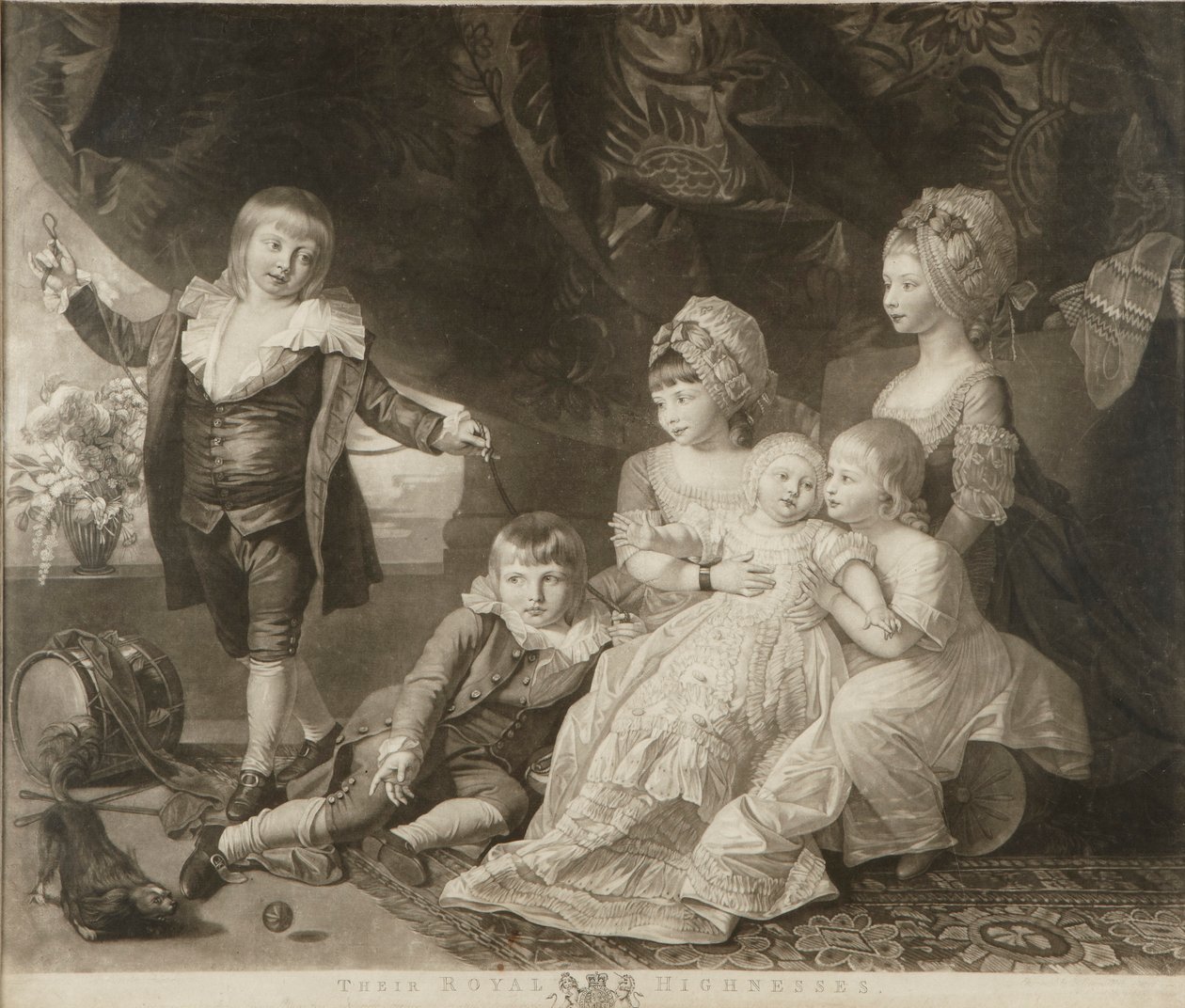 Princesse Augusta, Princesse Elizabeth, Prince Ernest, Prince Augustus, Prince Adolphus et Princesse Mary - Valentine Green