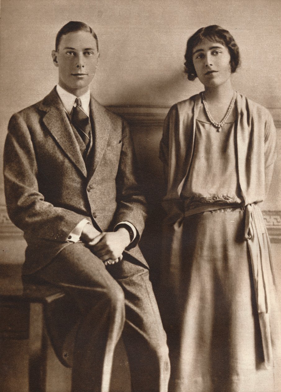 Lady Elizabeth Bowes Lyon et le duc d