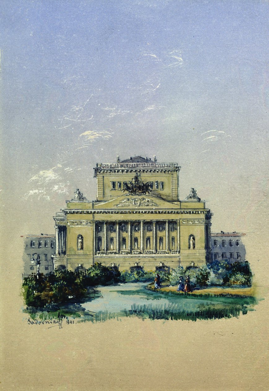 Le Théâtre Alexandre à Saint-Pétersbourg, 1841 - Vasili Semenovich Sadovnikov