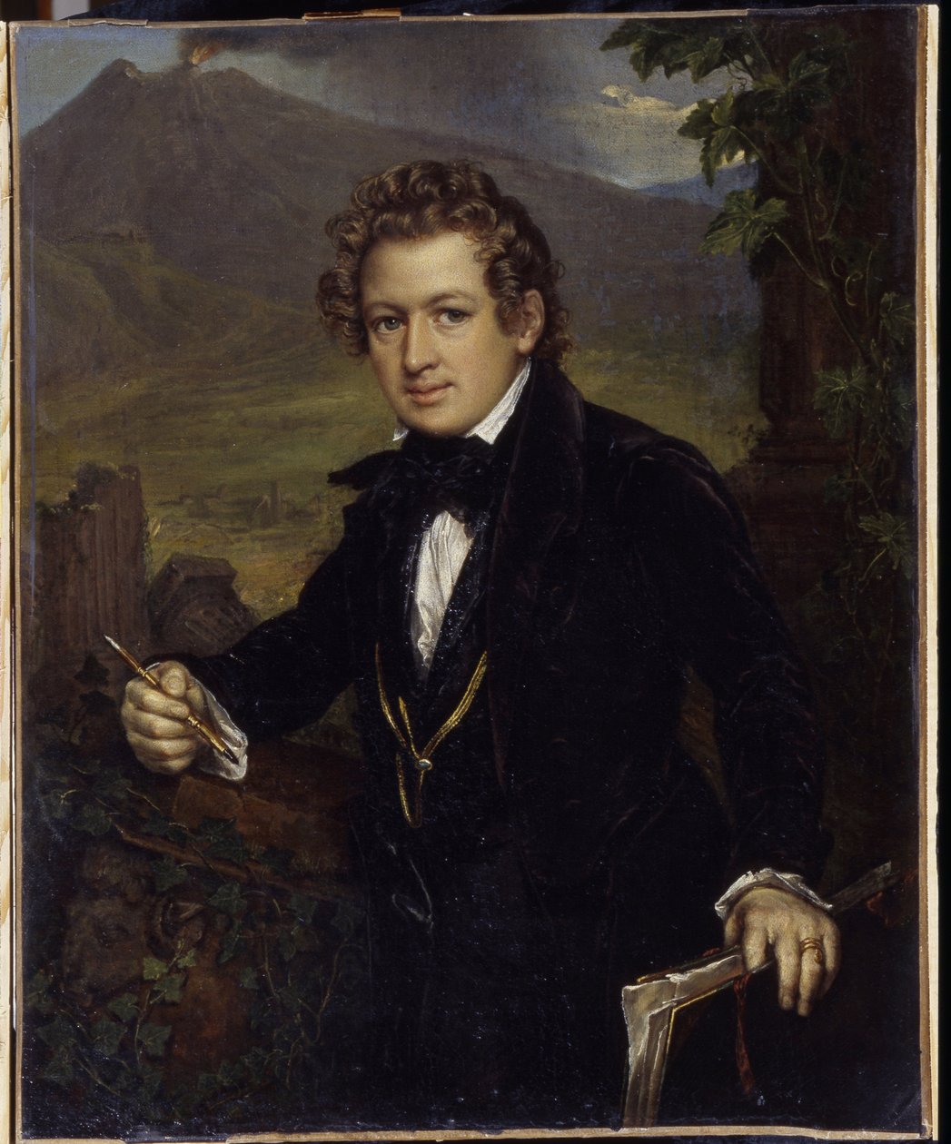 Portrait du peintre Karl Pavlovich Briullov (1799-1852) - Vasili Andreevich Tropinin