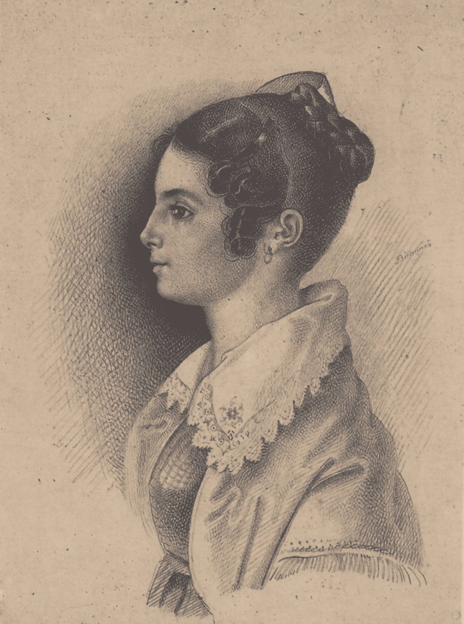 Comtesse Vera Fyodorovna Vyazemskaya, née Gagarina 1790-1886 - Vasili Fyodorovich Binemann