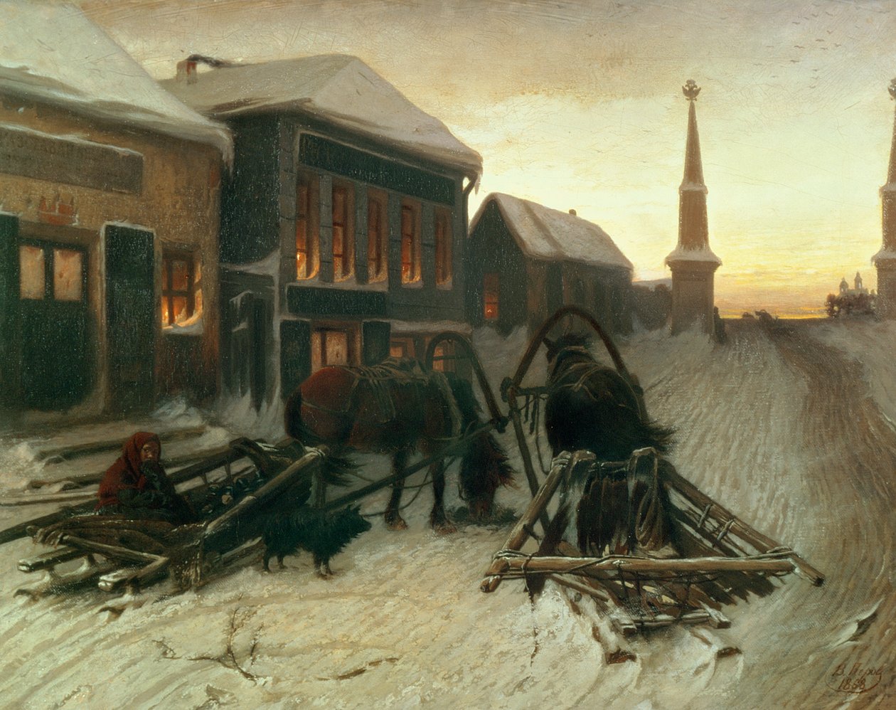 La dernière taverne aux portes de la ville - Vasili Grigorevich Perov