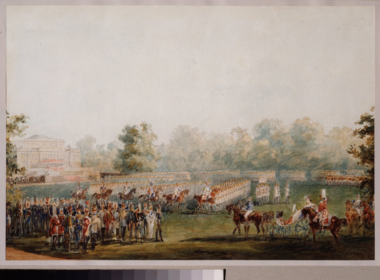 Revue militaire sur la prairie du palais d