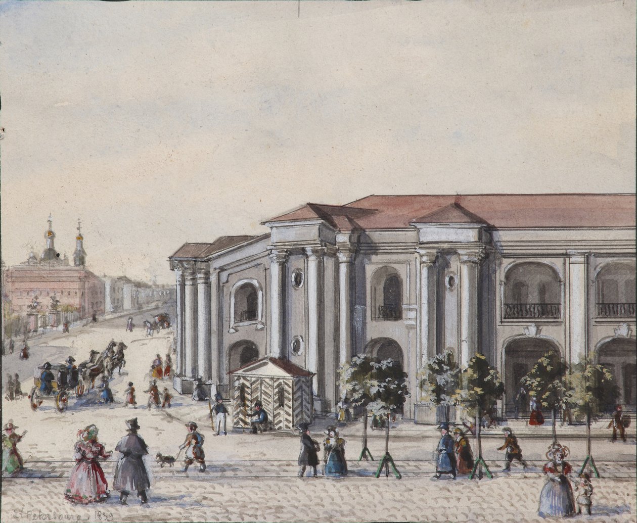 Le Grand Gostiny Dvor de Saint-Pétersbourg, 1830-1840s - Vasili Semenovich Sadovnikov