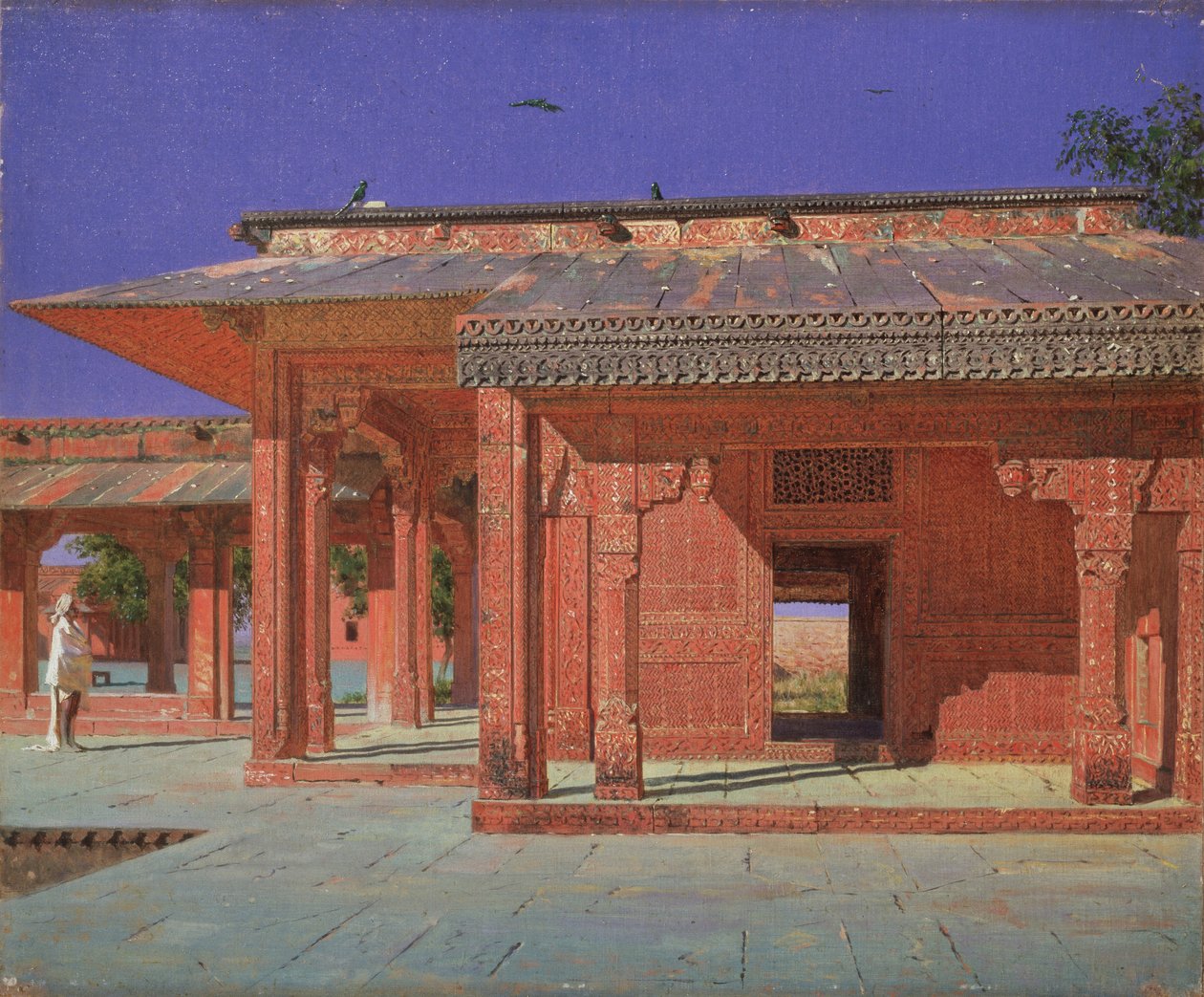 Cour de harem dans le palais impérial de Fatehpur Sikri, 1874-1876 - Vasili Vasilievich Vereshchagin