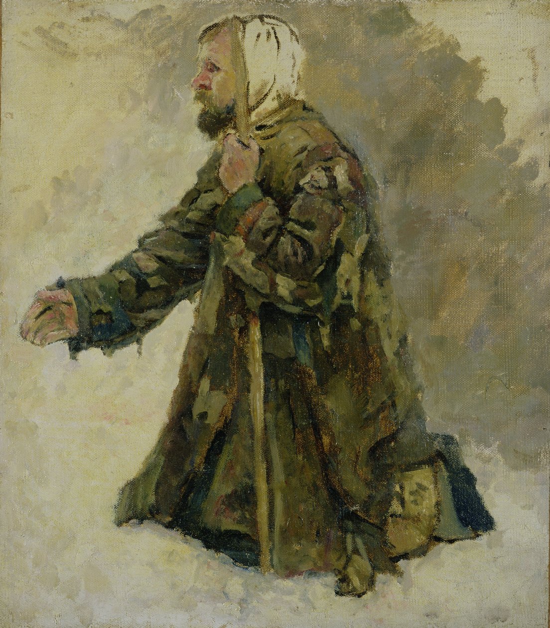 Le Fou de Dieu à genoux - Vasilij Ivanovic Surikov