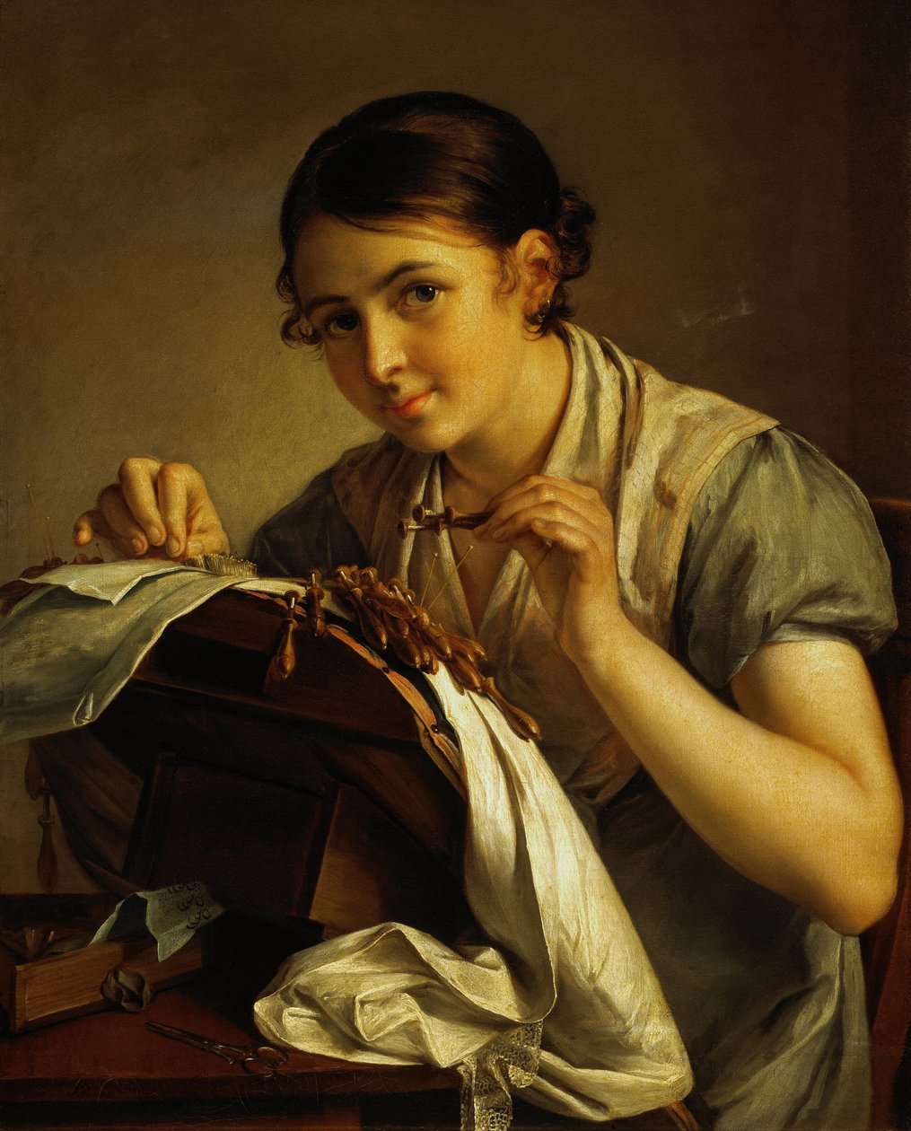 La dentellière - Vasili Andreevich Tropinin