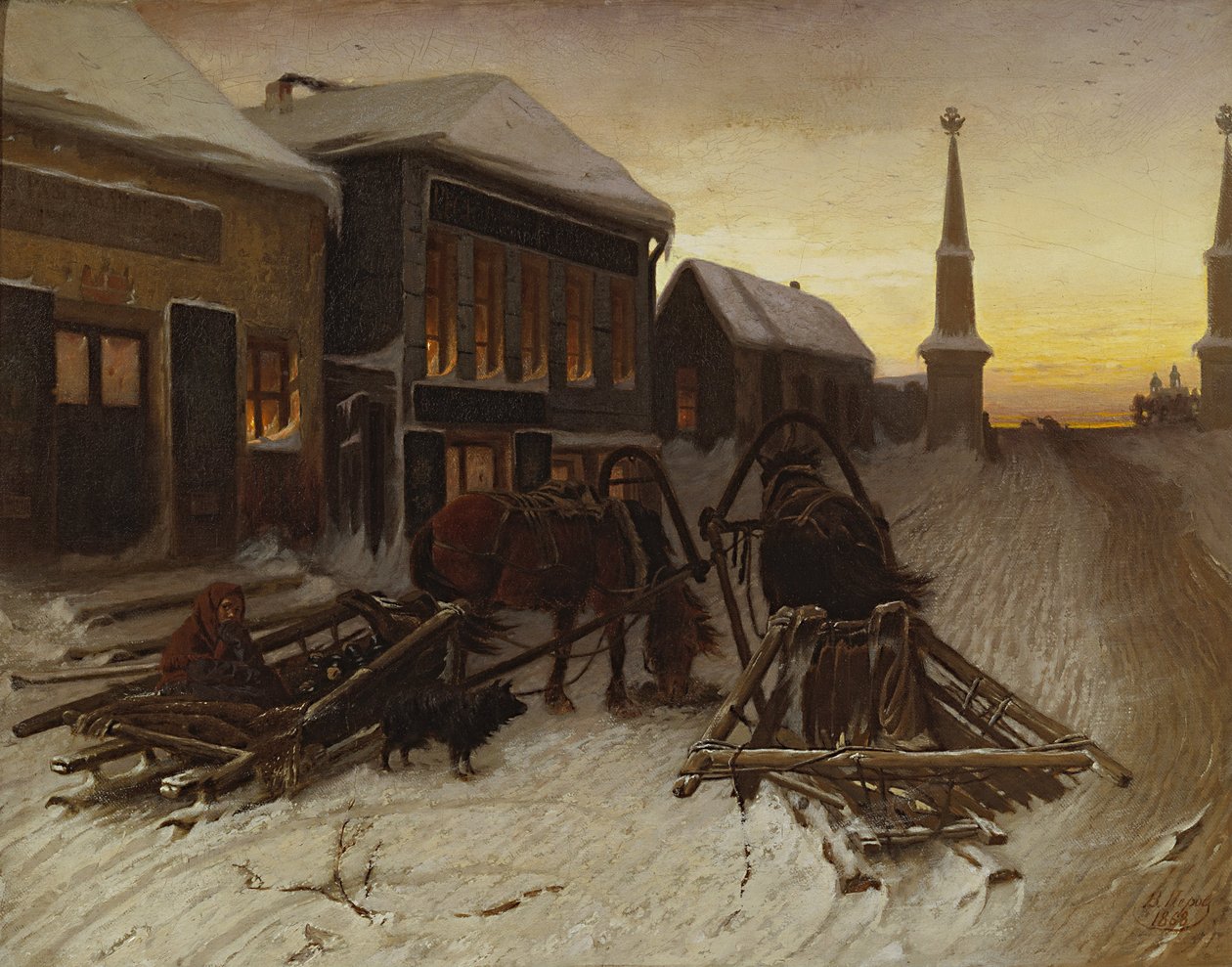 Russe : "La dernière taverne aux portes de la ville" La dernière taverne aux portes de la ville - Vasily Perov