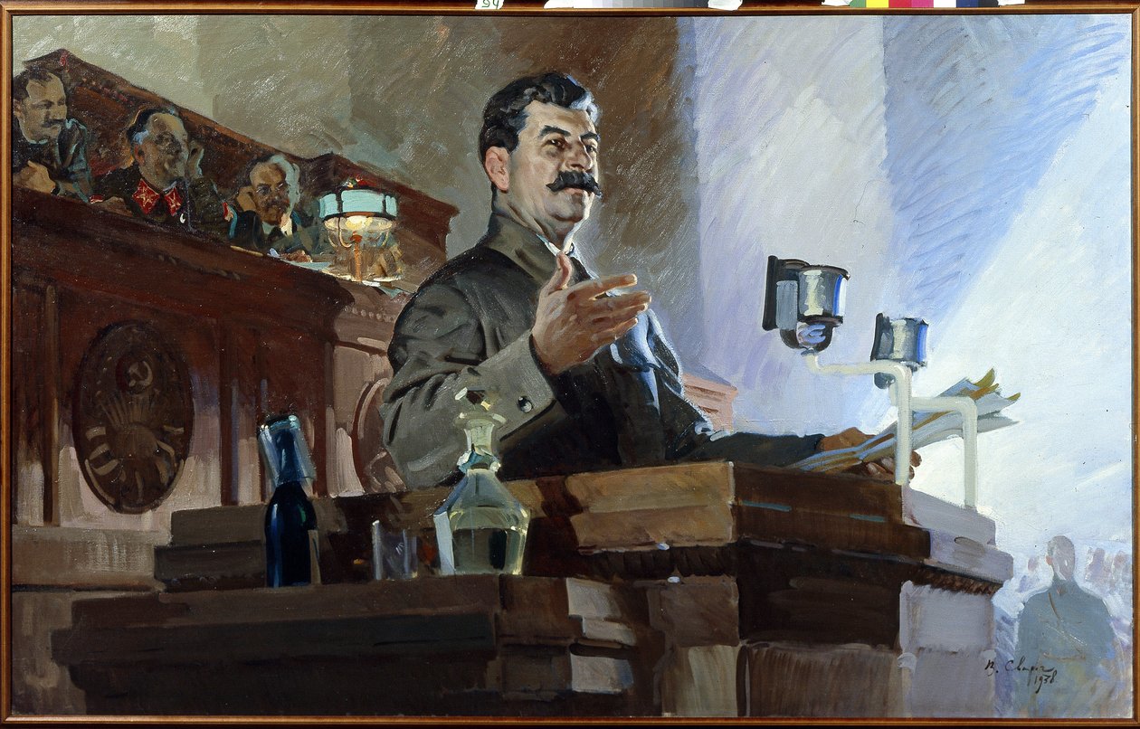 Joseph Staline redéfinit la constitution soviétique lors du 8e congrès extraordinaire des soviets le 5 décembre 1936 - Vasily Semyonovich Svarog