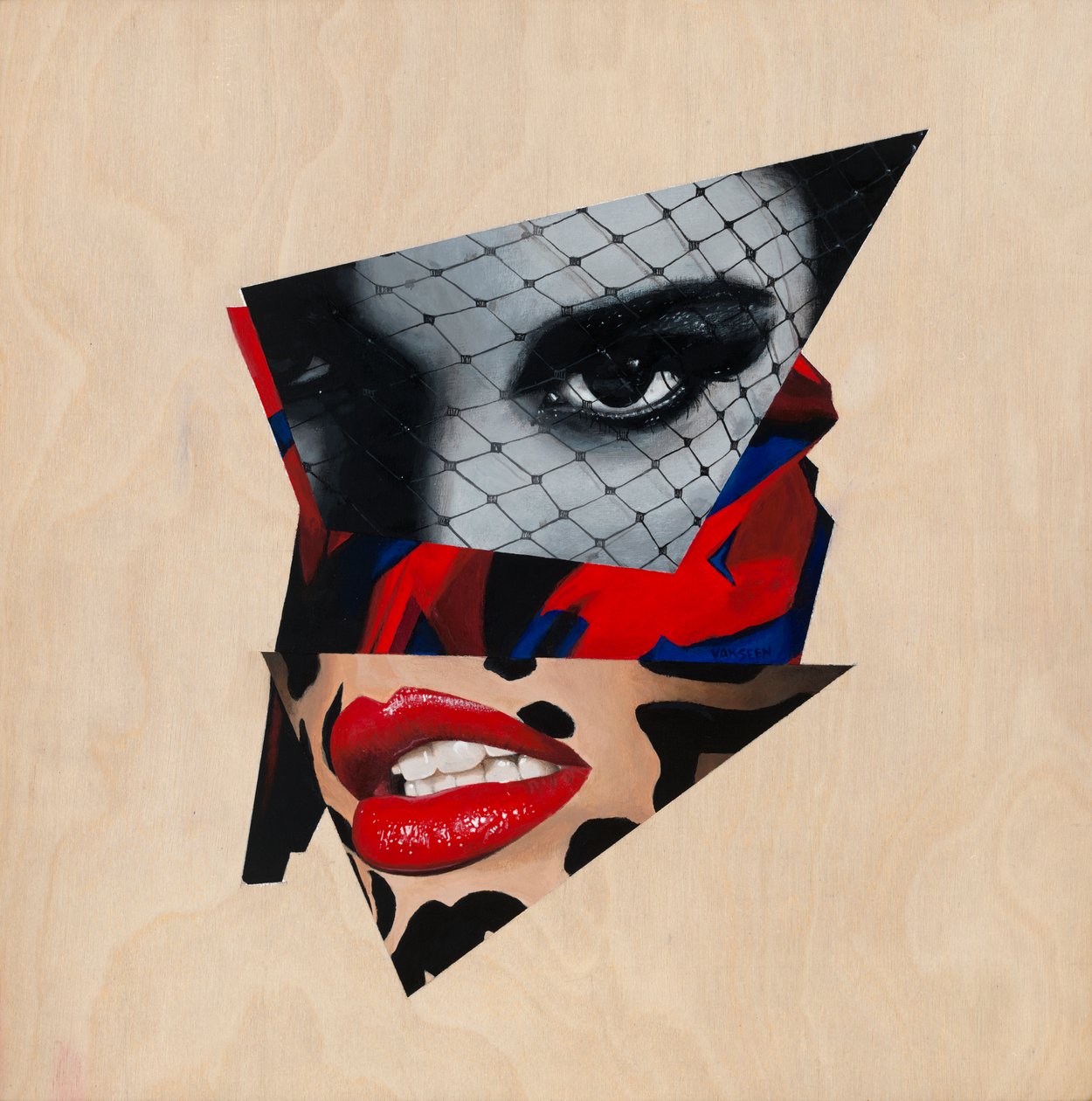 Felis Leo, 2015 (Acrylique sur panneau de bois) - Vaskeen Vaskeen