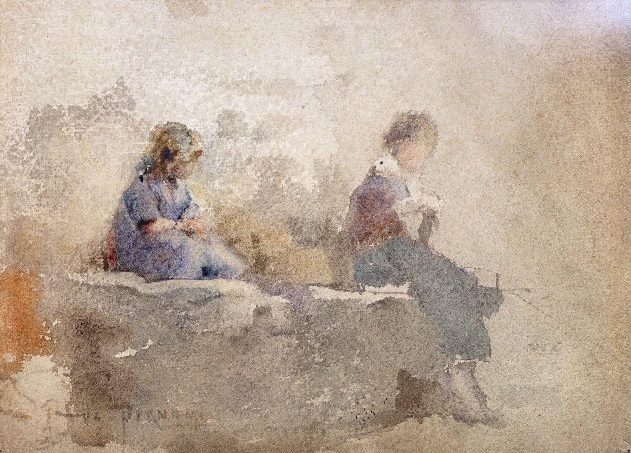 Deux jeunes femmes - Vespasiano Bignami