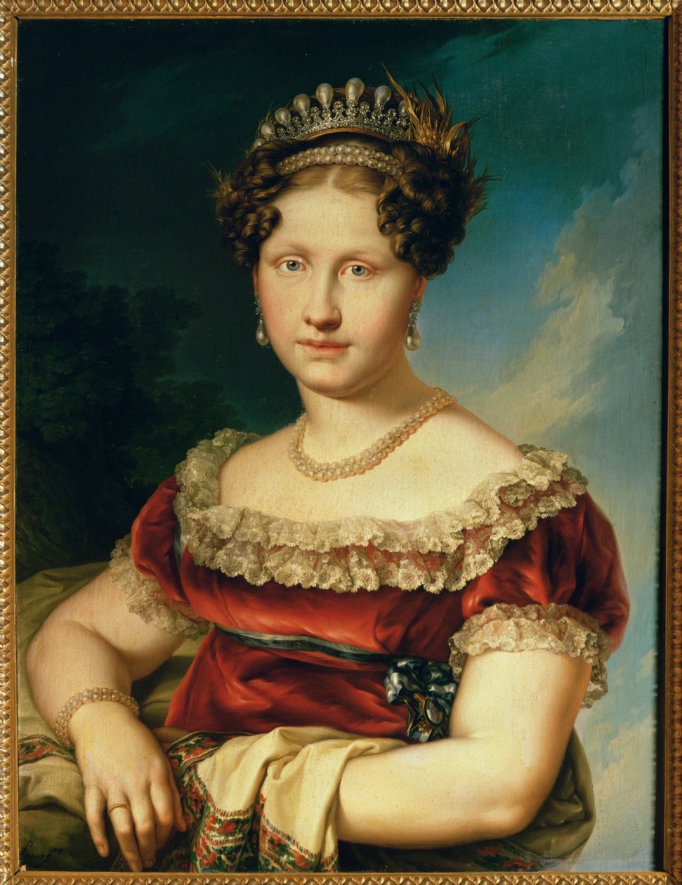 Infante Louisa Carlotta des Deux-Siciles, fille de Francisco I des Deux-Siciles (peinture sur toile) - Vicente Lopez y Portana