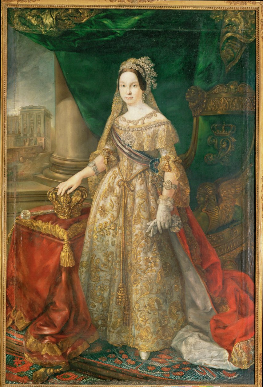 Reine Isabel II (peinture sur toile) - Vicente Lopez y Portana