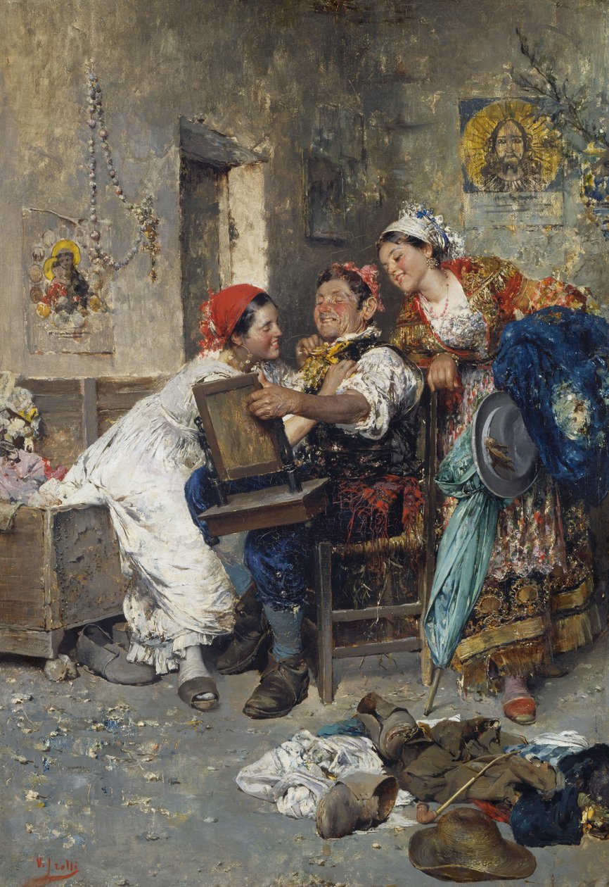 Tziganes, homme avec deux femmes - Vicenzo Irolli