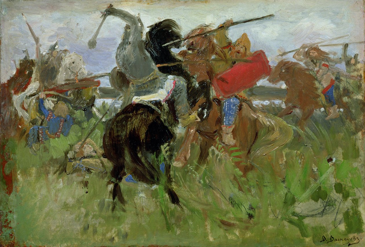 Bataille entre les Scythes et les Slaves, 1879 - Victor Mikhailovich Vasnetsov