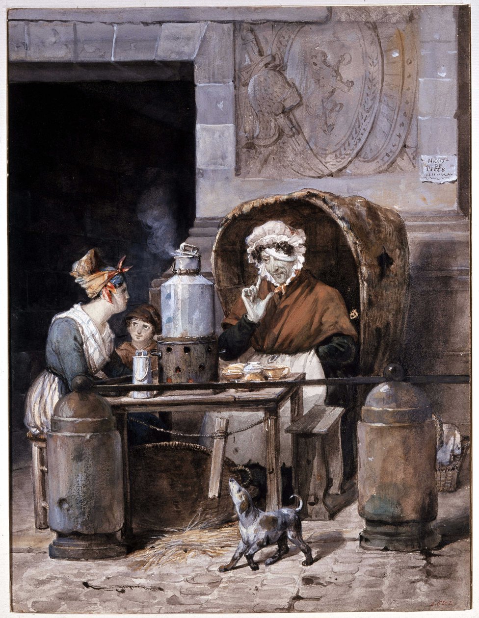Marchand de café dans la rue - par Adam, v.1850 - Victor Adam