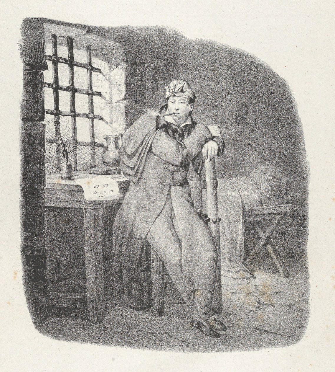 Chap. XIII : Ste. Pélagie ! charmant séjour ! Prison de Sainte-Pélagie, un séjour charmant !, 1824 - Victor Adam