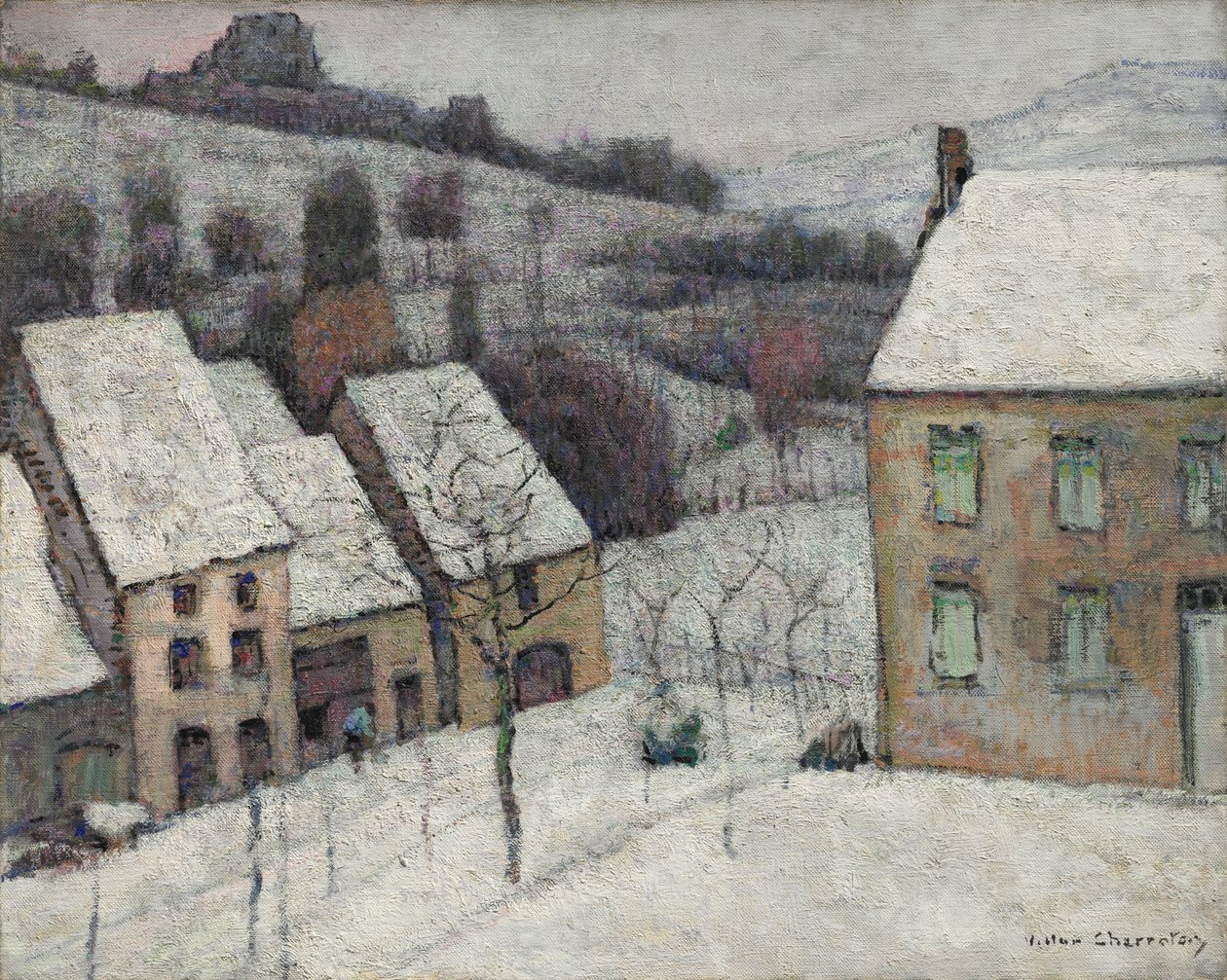 Murol sous la Neige - Victor Charreton