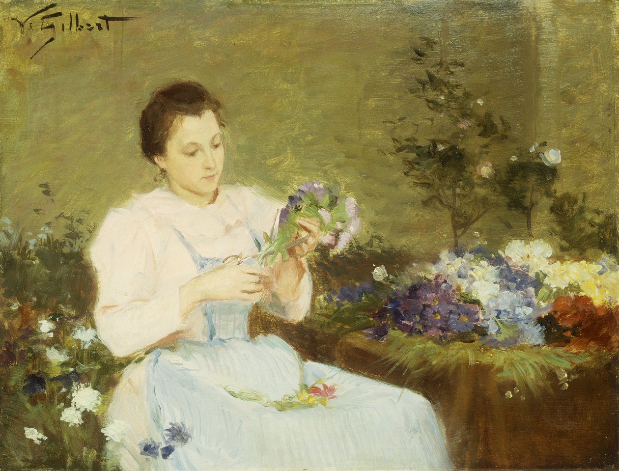 Arrangement de fleurs pour un bouquet de printemps - Victor Gabriel Gilbert