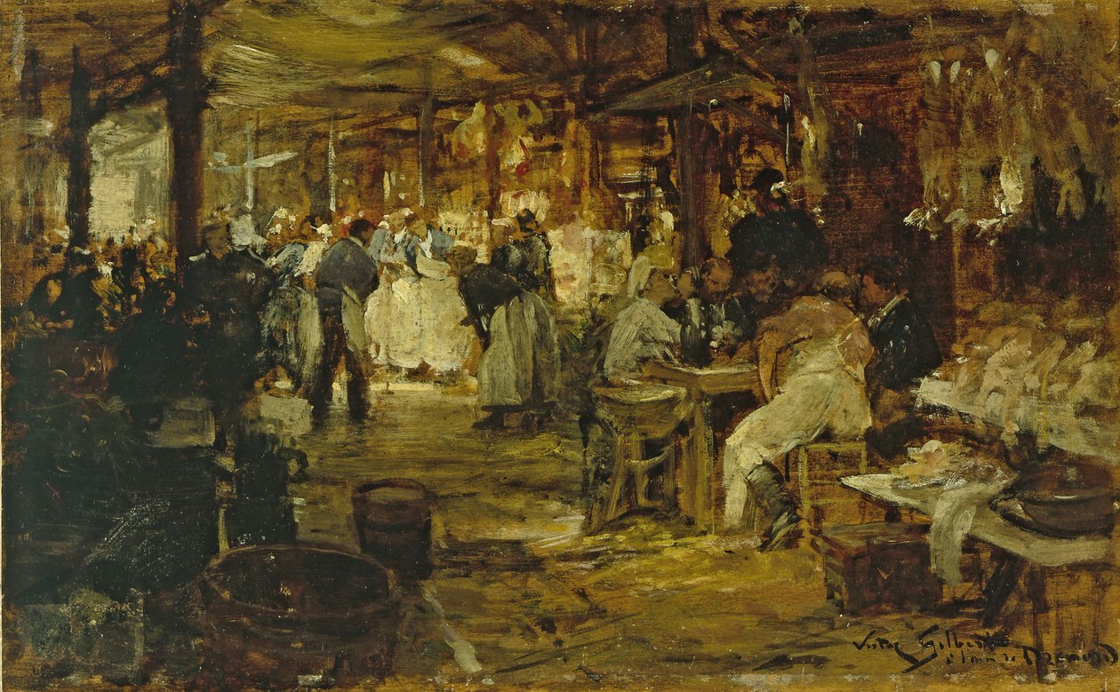 Le marché de la Madeleine, vers 1890 - Victor Gabriel Gilbert
