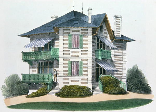 Une maison à Étretat, illustration de 
