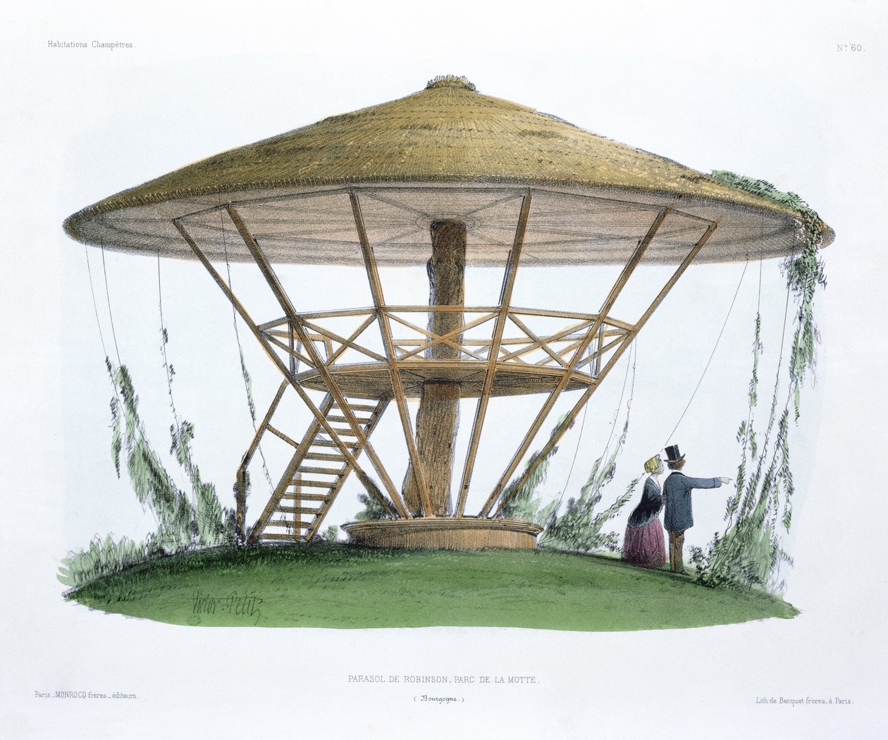 Parasol de Robinson, Parc de la Motte, Bourgogne, de 
