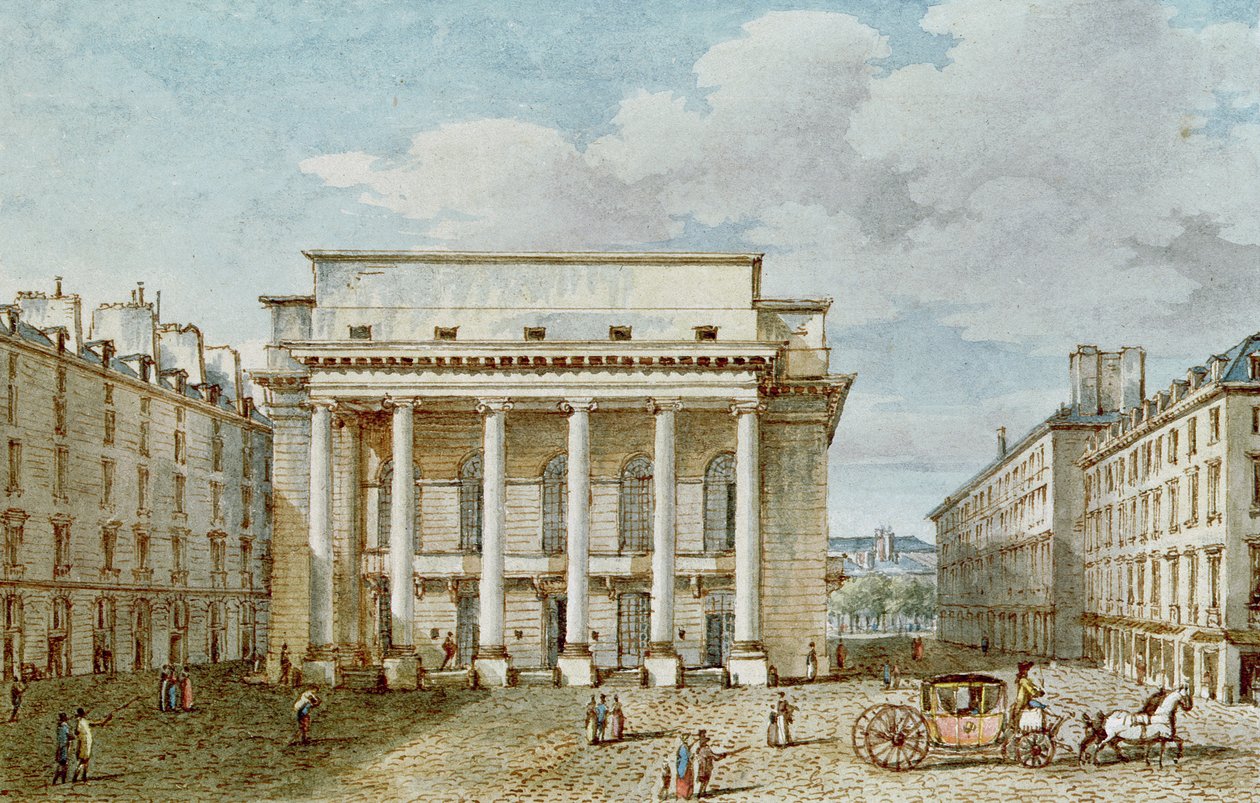 Vue de la façade du Théâtre Italien (Salle Favart) - Victor Jean Nicolle