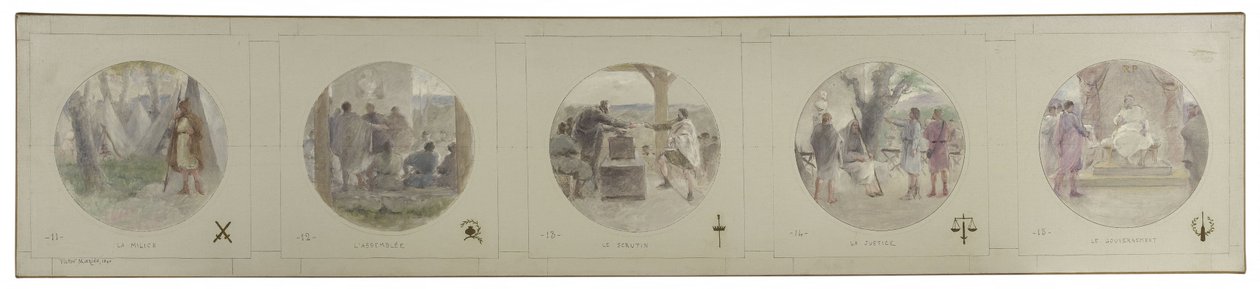 Esquisse pour la galerie Lobau de l