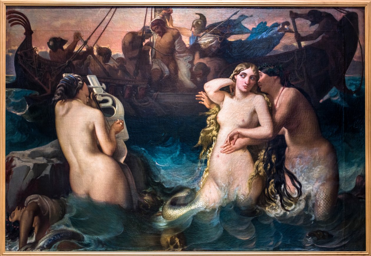 Ulysse et les Sirènes, avant 1848 (Huile sur toile) - Victor Mottez