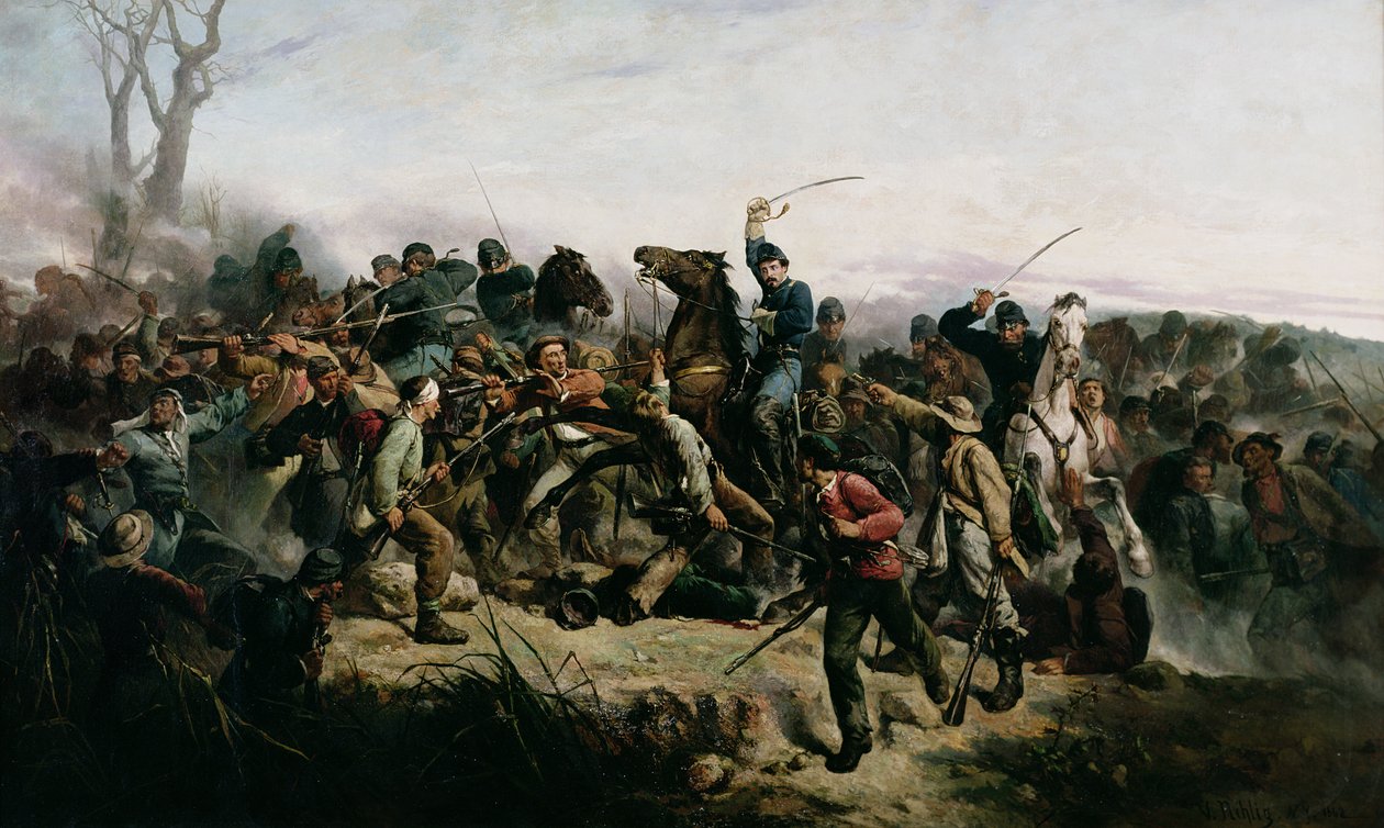 La charge de cavalerie du lieutenant Henry B. Hidden, 1862 - Victor Nehlig