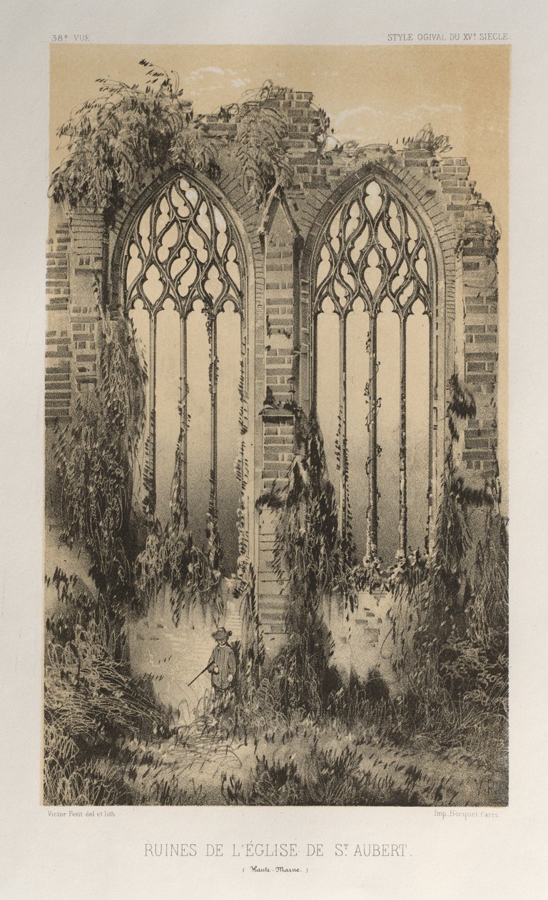 Architecture Pittoresque ou Monuments des XVeme et XVIeme Siecles: Chateaux De France des XV et XVI Siecles: Pl. 38, Ruines De L