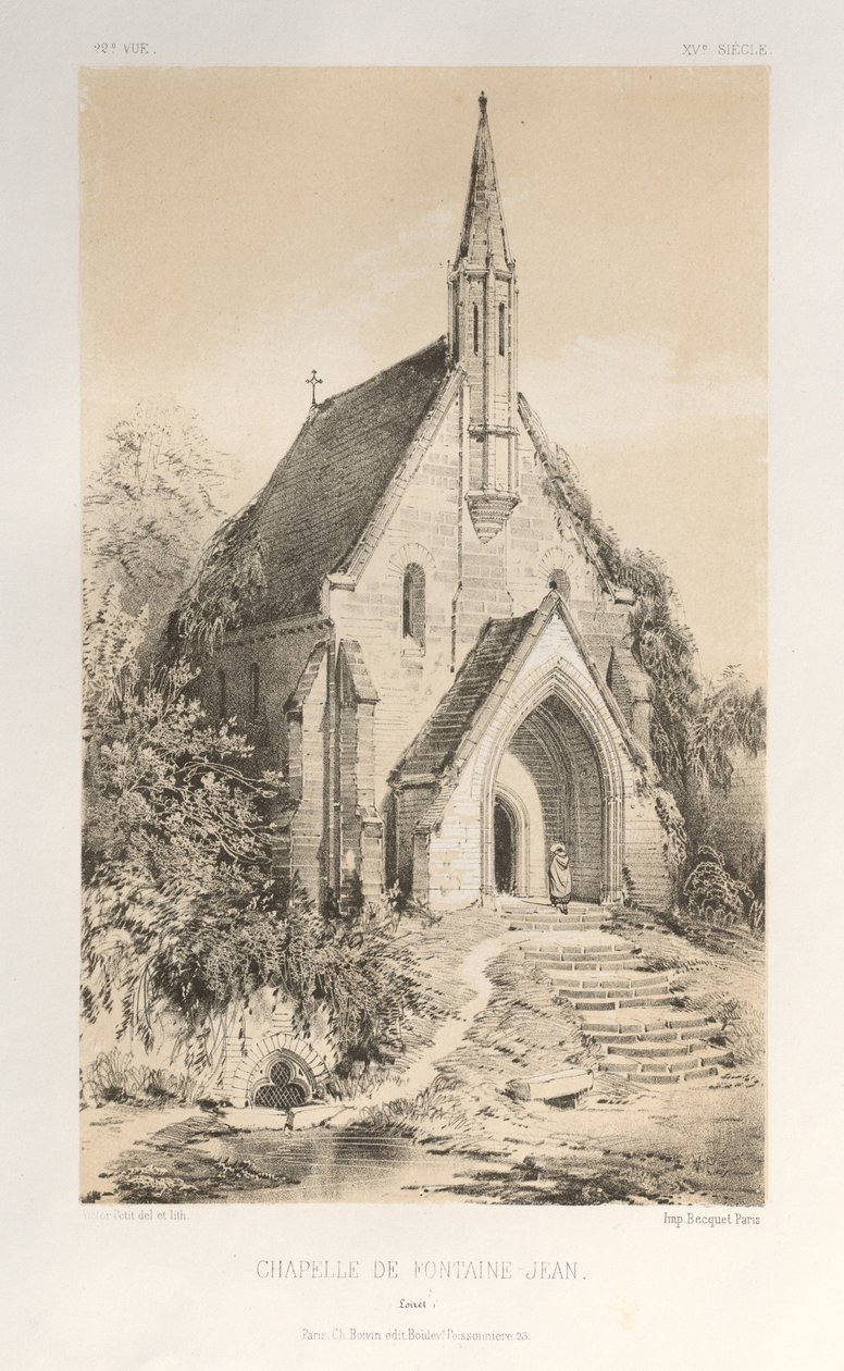 ...Pl.22, Chapelle de Fontaine-Jean Loiret, publié en 1860 - Victor Petit