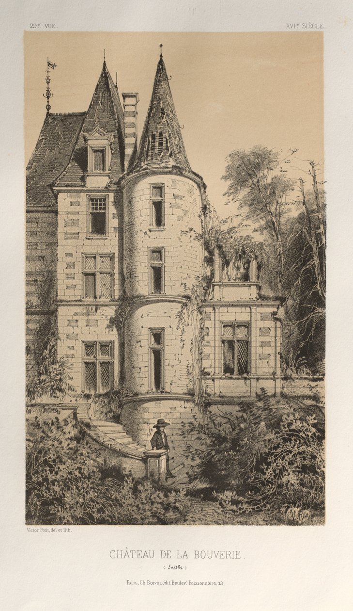 Pl. 29, Château de La Bouverie Sarthe, 1860 - Victor Petit