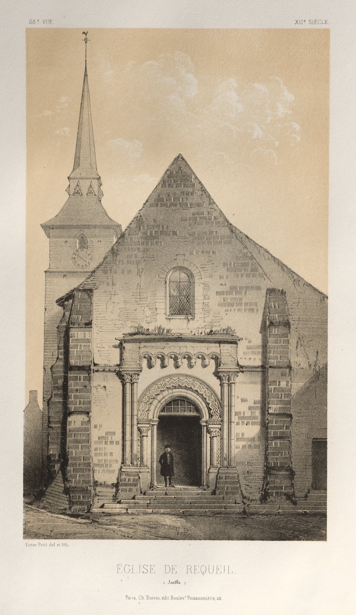 Église de Requeil Sarthe, 1860 - Victor Petit