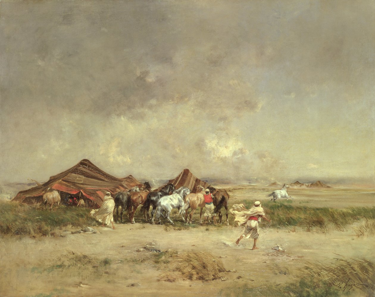 Campement arabe, 1872 - Victor Pierre Huguet