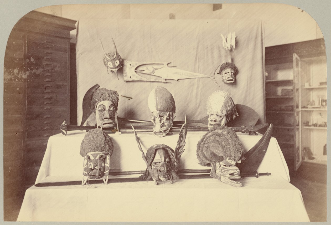 Pl. XIV. Masques, etc.: Îles Salomon - Victor Prevost, Gaston L. Feuardent and Co., New York