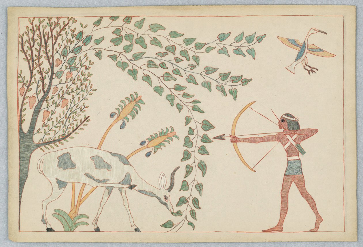 Le cerf et la vigne, illustration pour les fables d