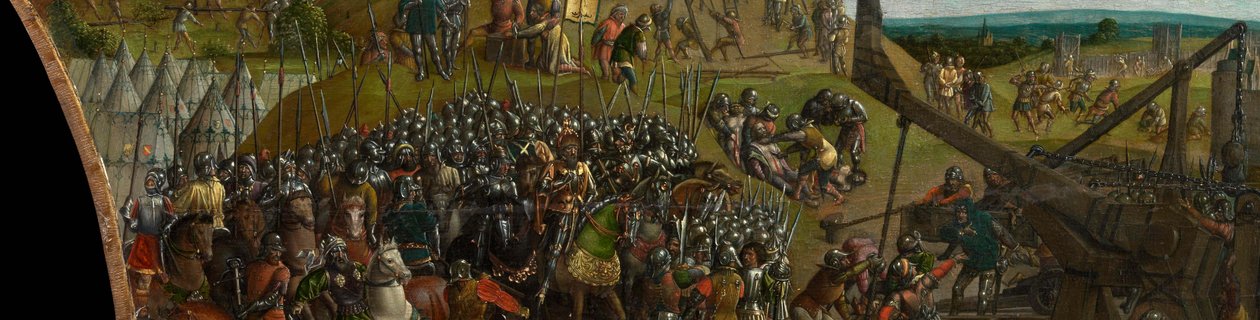 Conquête de Jérusalem par Titus (prédelle) - Vienna Master of Mary of Burgundy