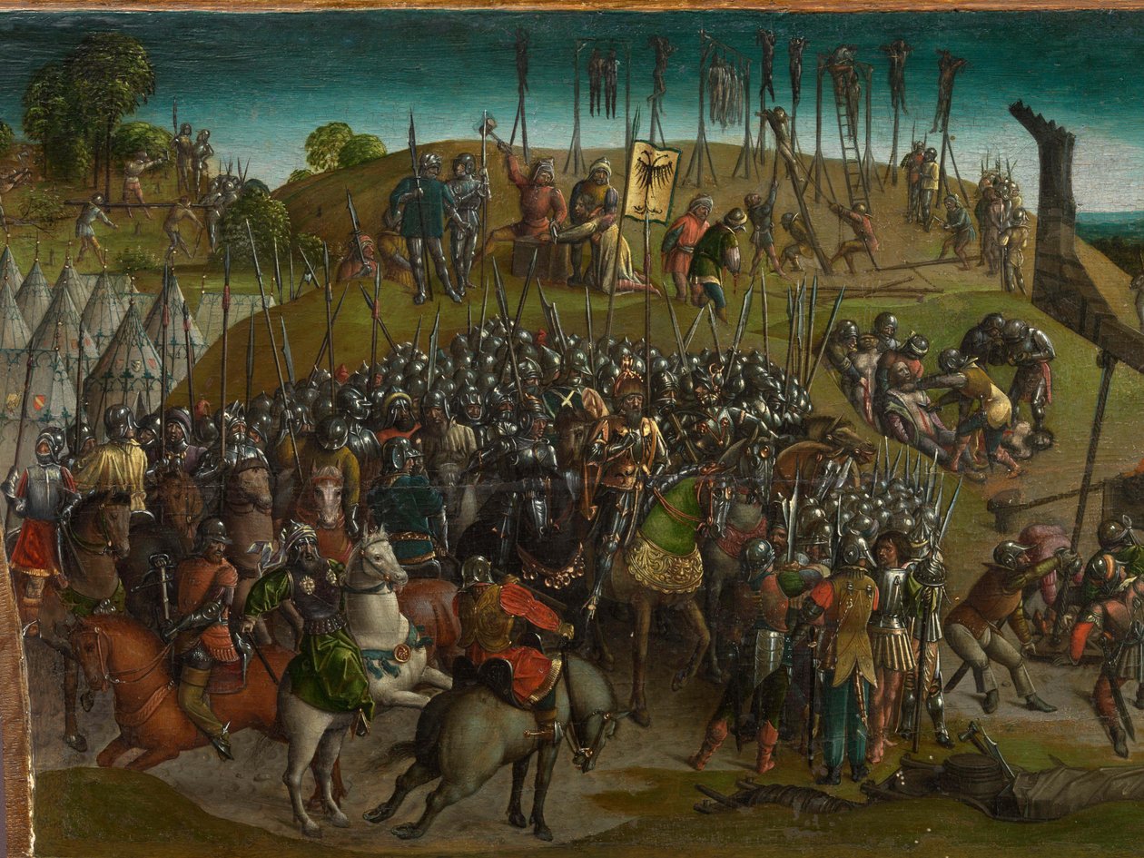 Conquête de Jérusalem par Titus (prédelle) - Vienna Master of Mary of Burgundy
