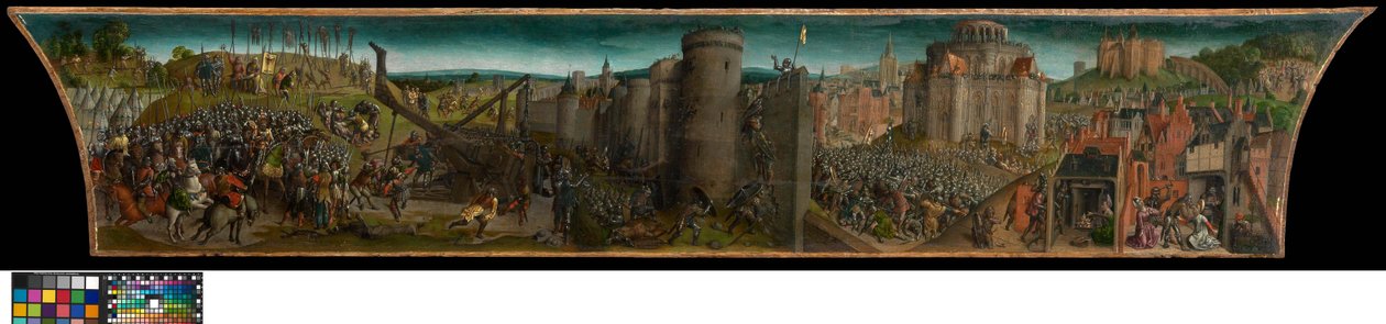 Conquête de Jérusalem par Titus (prédelle) - Vienna Master of Mary of Burgundy