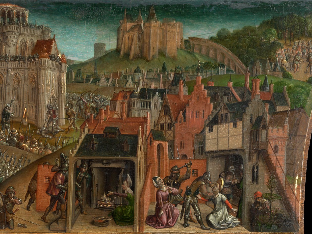 Conquête de Jérusalem par Titus (prédelle) - Vienna Master of Mary of Burgundy