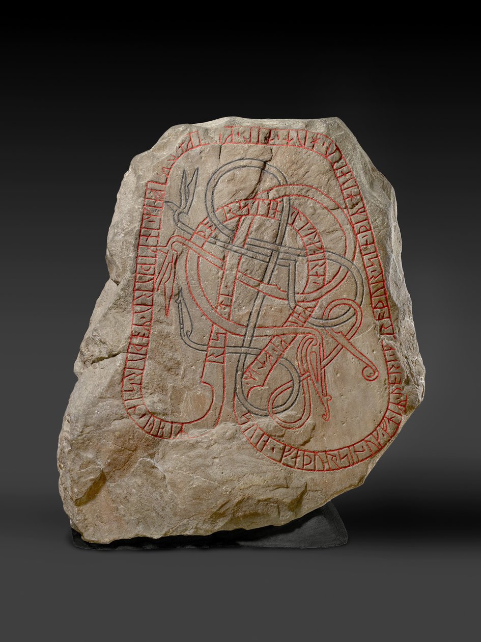 Pierre runique avec inscription rouge, vers 787-1100 - Viking