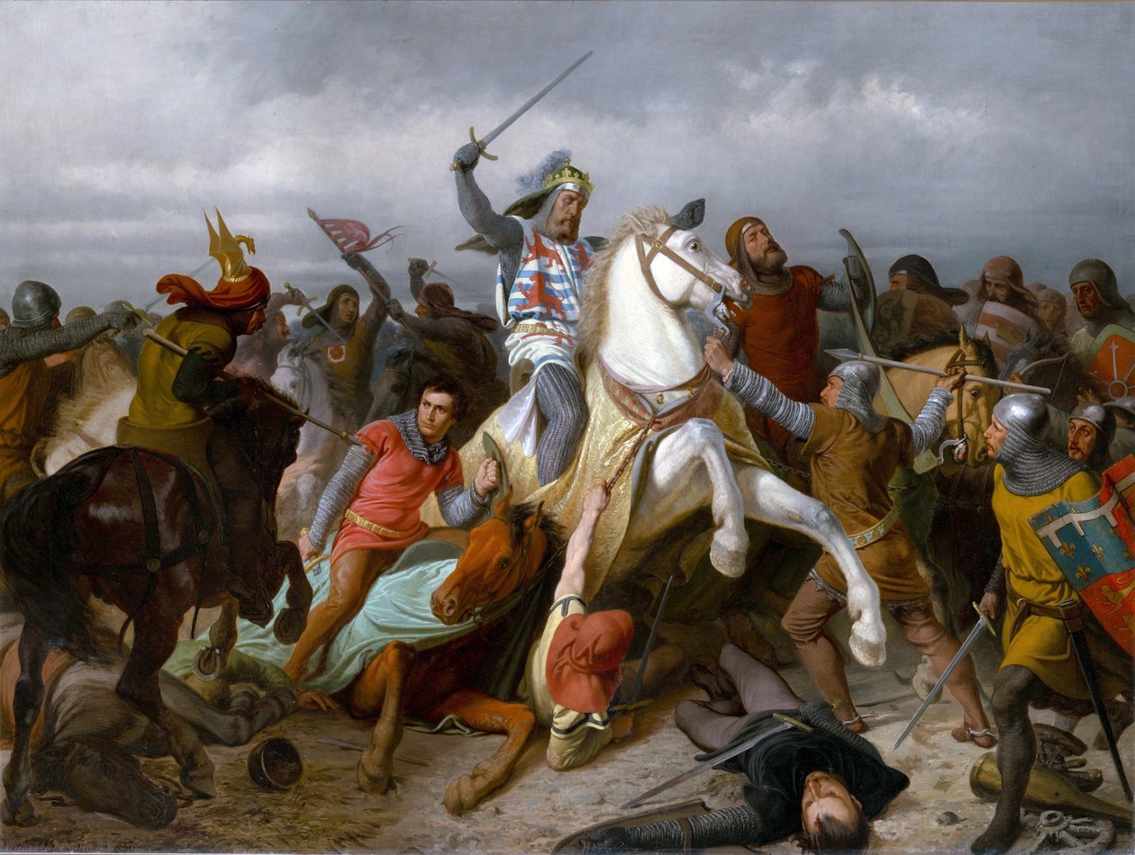 Bataille de Crécy le 26 août 1346 - Jean Ier de Luxembourg, dit l