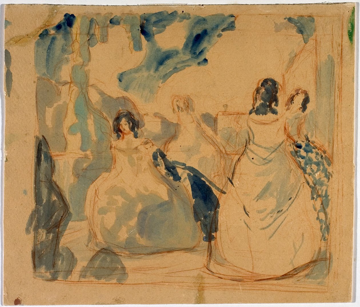 Sur la terrasse - Viktor Elpidiforovich Borisov Musatov