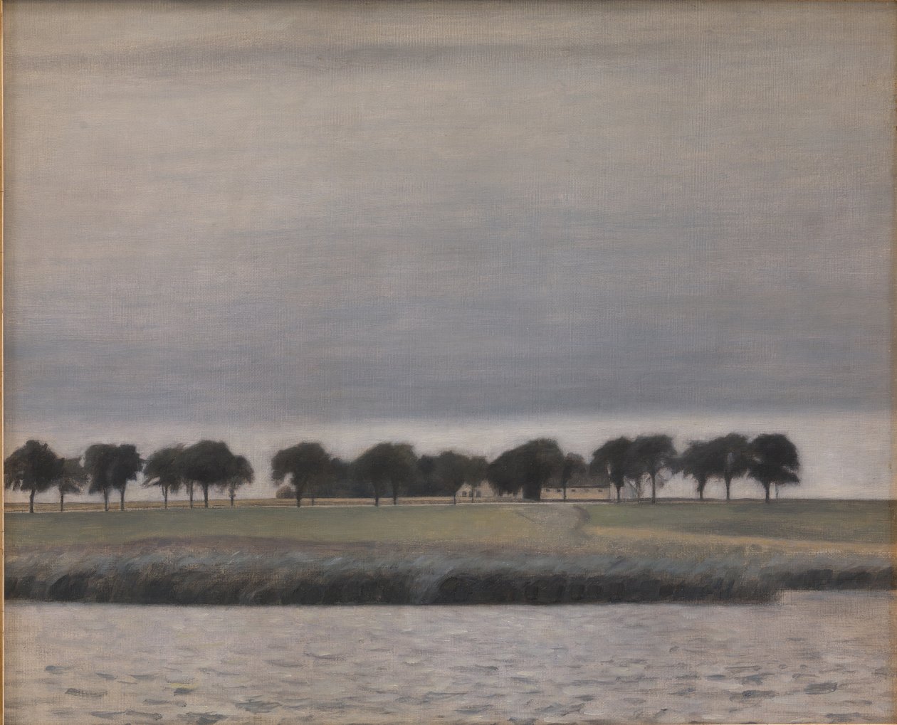 Étude préliminaire pour "Pluie de soleil. Lac de Gentofte" - Vilhelm Hammershøi